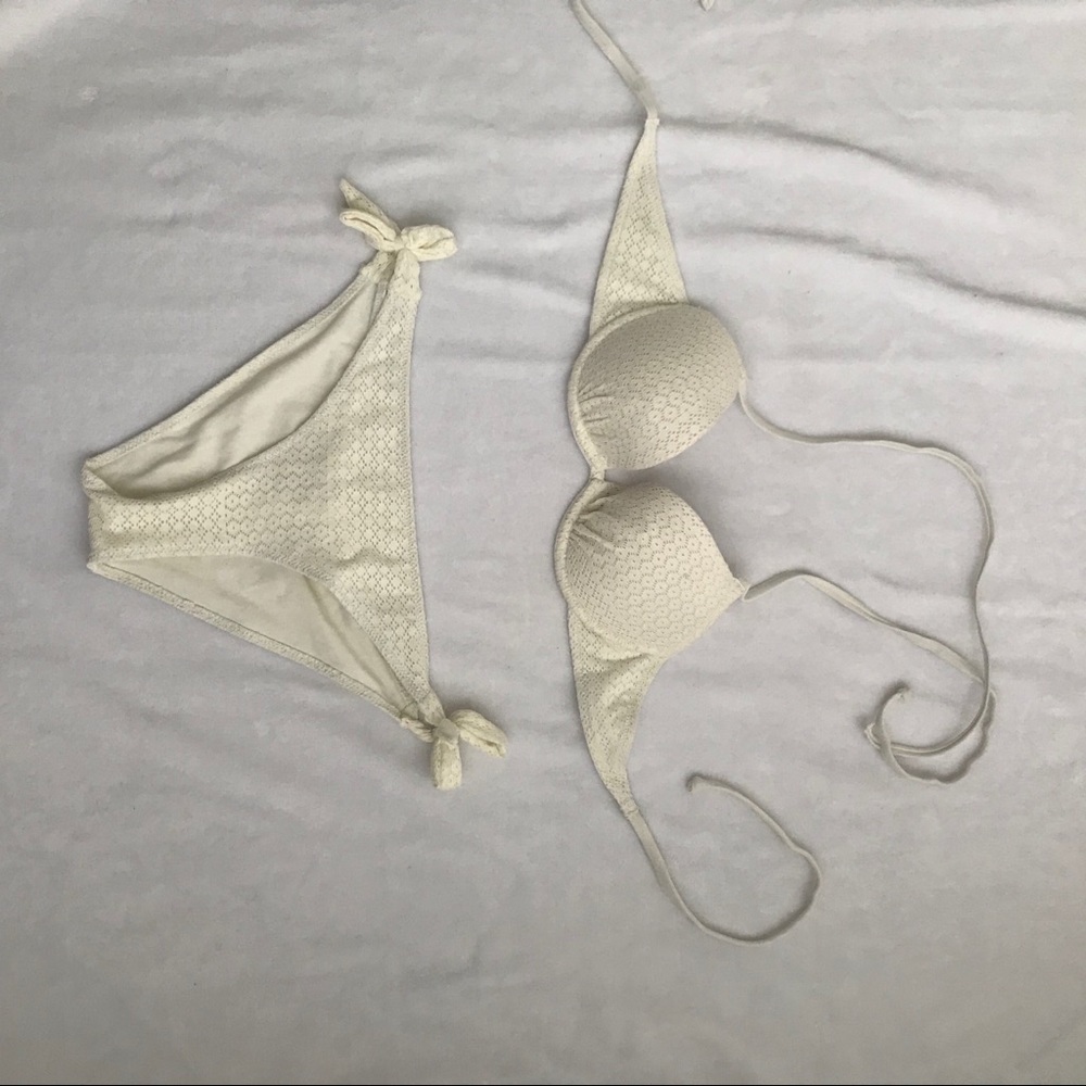Ivory lace bikini